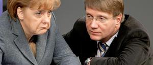 An Tagen wie diesen: Angela Merkel und Ronald Pofalla in Vor-#Pofallagate-Zeiten im Bundestag