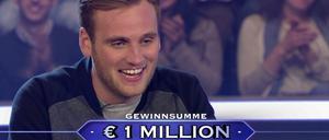 Neuer Millionär: Leon Windscheid aus Münster hat am Montagabend bei der RTL-Show "Wer wird Millionär?" eine Million Euro gewonnen. 