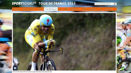 Mehr Radsport im Livestream: Die TV-Übertragung von der Tour de France beginnt am Samstag in der ARD um 16 Uhr 05, im Internet wird ab 13 Uhr 55 gestreamt.