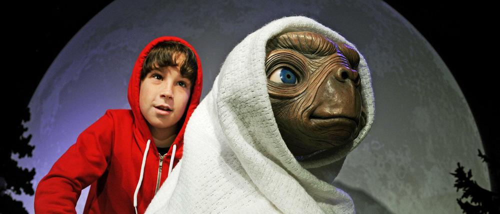 Wachsfiguren aus dem Film „E.T.“.
