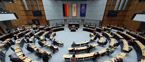 Der Sitzungssaal des Berliner Abgeordnetenhauses.
