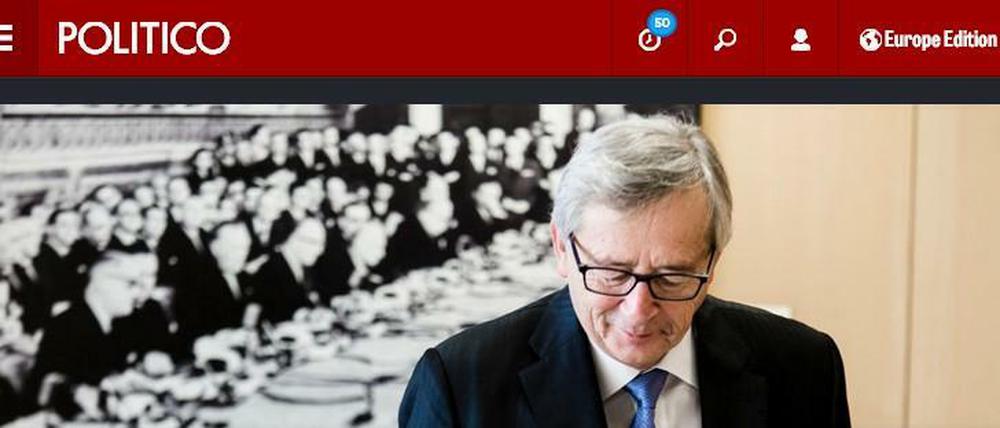 Der europäische Ableger von "Politico" startet mit einem Interview mit EU-Kommissionschef Juncker.