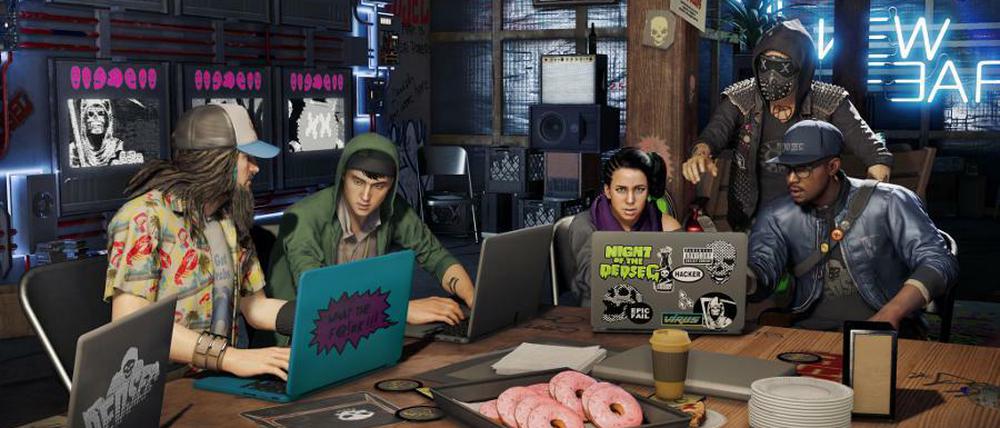 Donuts, ernsthaft? Die Hackertruppe aus "Watch Dogs 2".