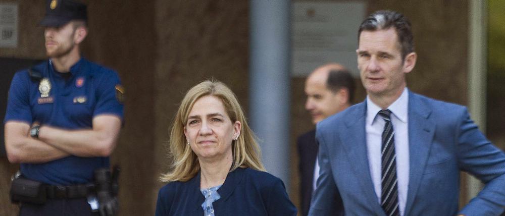 Cristina und ihr Mann Inaki Urdangarin - hier auf einem Archivbild - standen auf Mallorca vor Gericht. 