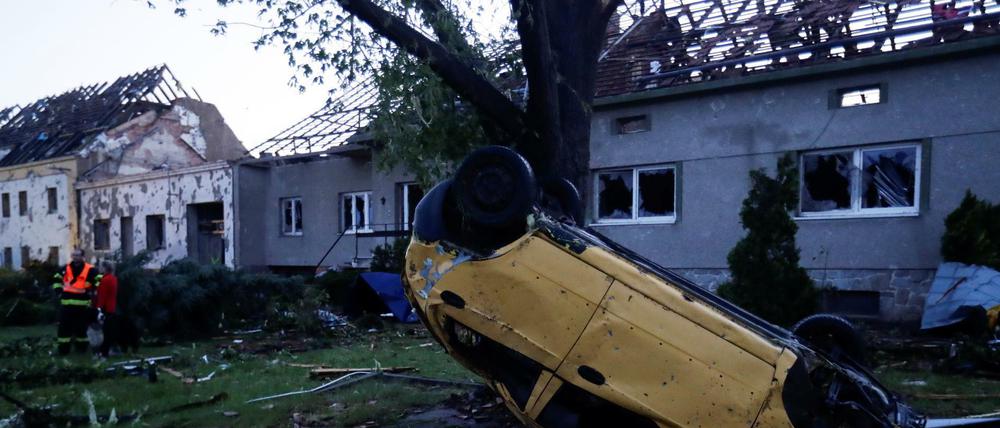 Auch im Ort Moravska Nova Ves wütete der Tornado.