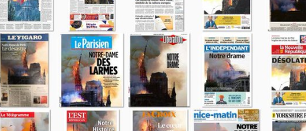 Brand in Notre-Dame: Titelseiten internationaler Medien
