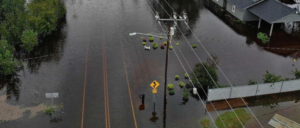 Überschwemmungen durch Hurrikan "Florence" hier in Fayetteville, North Carolina