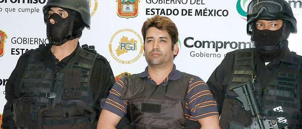 Oscar Osvaldo Garcia Montoya alias El Compayito bei seiner Festnahme.
