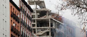 Dieses Gebäude wurde in Madrid zerstört.
