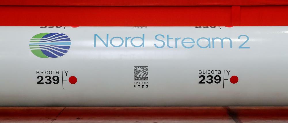 Logo der Nord Stream 2. (Archivbild, 26.02.2020)