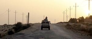 Ein Militärfahrzeug auf der Sinai-Halbinsel.