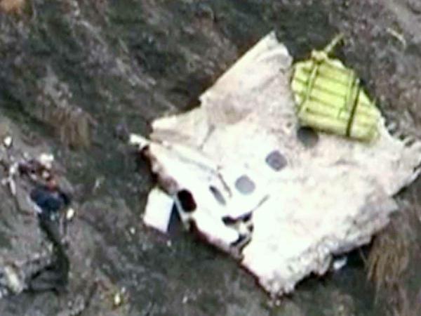 Ein Wrackteil des abgestürzten Airbus A 320. 