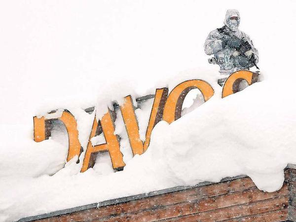 Sicherheit im Schnee. In Davos startet am Dienstag das Weltwirtschaftsforum. 