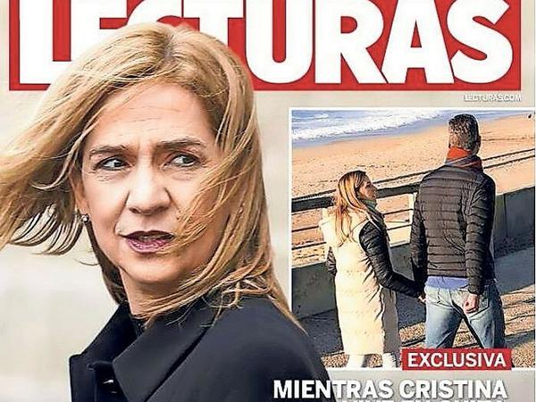 Die Titelseite der spanischen Illustrierten „Lecturas“ mit dem Foto, das Iñaki Urdangarin Hand in Hand mit einer Frau zeigt.