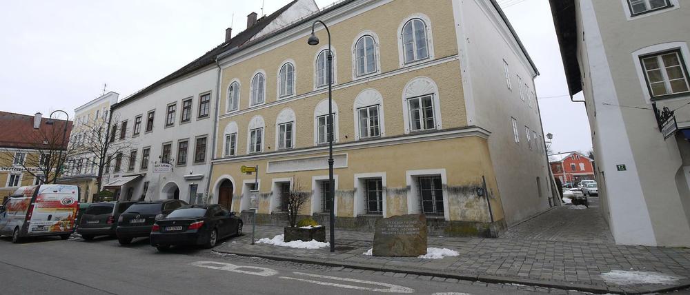 Das Geburtshaus von Adolf Hitler in Braunau (Österreich). 
