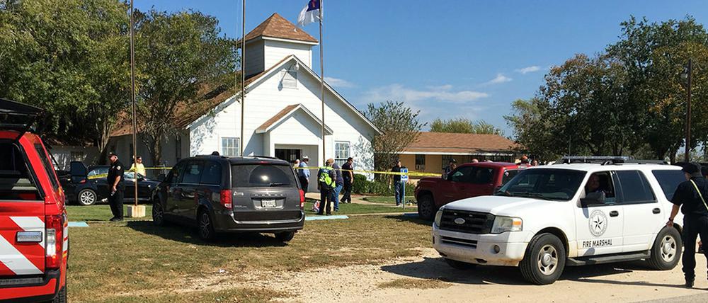 Tatort in Texas: In dieser Kirche in Sutherland Springs eröffnete der Schütze das Feuer auf Gläubige. 