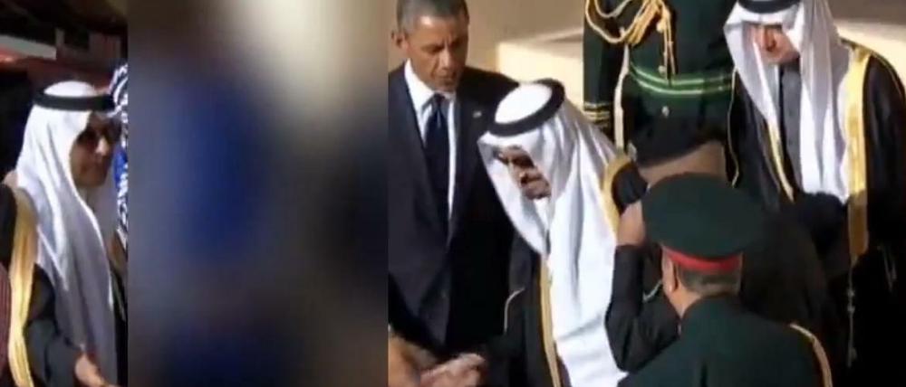 Hinter den Pixeln des saudischen Staatsfernsehens steckt die US-First-Lady Michelle Obama.