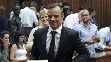 Oscar Pistorius vor Gericht in Pretoria, Südafrika, am Dienstag. 