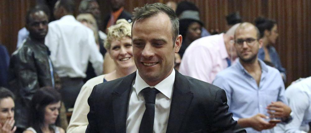 Oscar Pistorius vor Gericht in Pretoria, Südafrika, am Dienstag. 