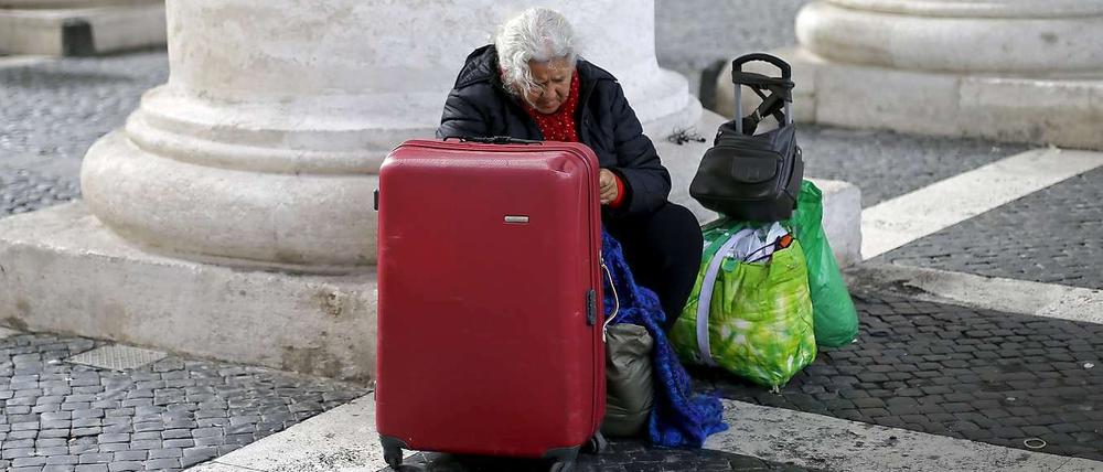 In ganz Rom soll es 3000 Obdachlose geben.