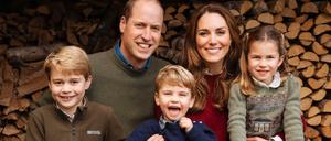 Prinz William und seine Frau Herzogin Kate mit ihren drei Kindern Prinz George (l-r), Prinz Louis und Prinzessin Charlotte