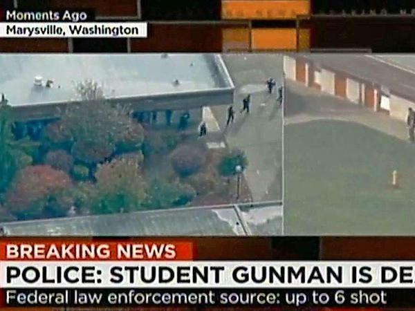 Der US-Nachrichtensender CNN berichtet von der Schule im Bundesstaat Washington.