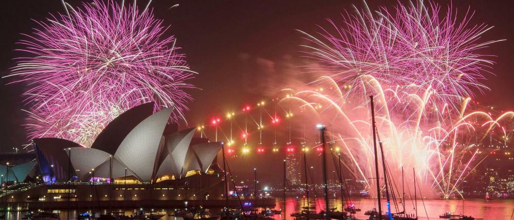 Das spektakulärste Feuerwerk auf dem Kontinent gab es aber in Sydney. 