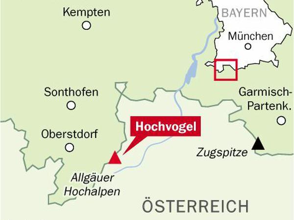 Der Hochvogel an der Grenze zwischen Deutschland und Österreich.