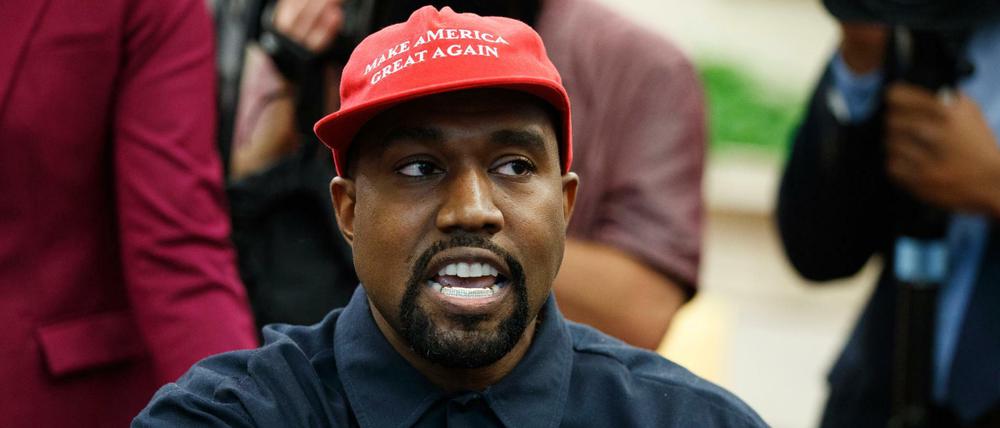 US-Rapper Kanye West bei9 seinem Besuch im Weißen Haus