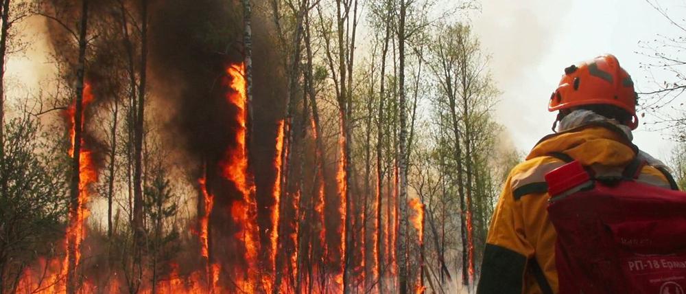 Waldbrand in der russischen Republik Jakutien