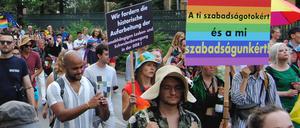Unter dem Motto „Für Eure und unsere Freiheit“ fand am Sonnabend die zweite East-Pride-Demonstration statt.