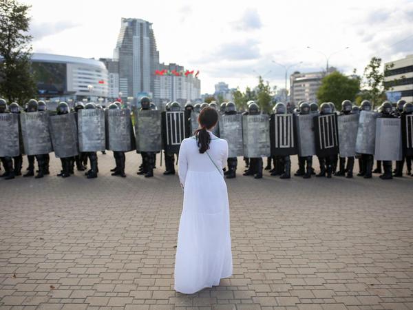 Protest nach der Wahl 2020 in Minsk.