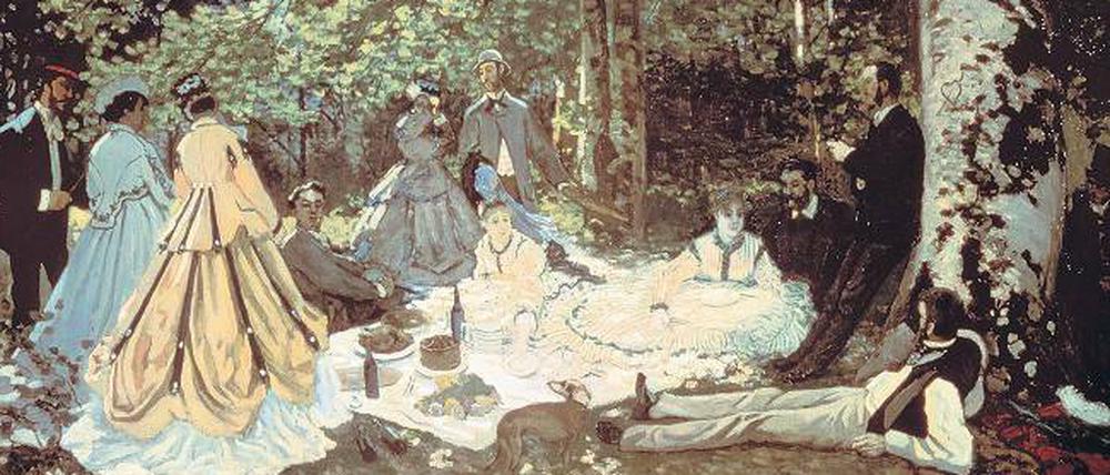 Frühstück auf dem Rasen. Das Bild malte Claude Monet 1865/1866. Heutige Picknickgesellschaften in der Uckermark sind anders gekleidet, wirken aber ähnlich heiter.