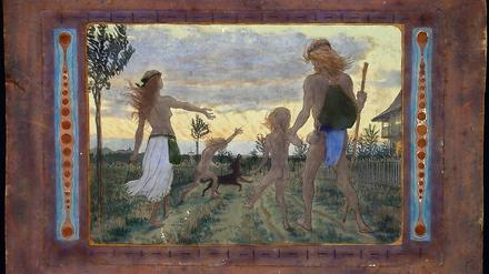 "Nach Hause" heißt das Aquarell des Malers Fidus von 1908.