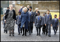 Grundschüler in London - bei einem Besuch von Herzogin Camilla. Foto: imago/i Images