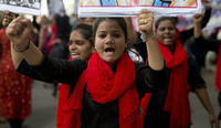 Demonstration zum Frauentag in Neu Delhi Foto: picture alliance/Manish Swarup/AP/dpa