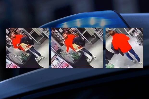Mit Bildern aus einer Überwachungskamera sucht die Berliner Polizei nach einem mutmaßlichen Parfümdieb.