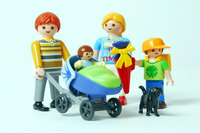 Eine Playmobil-Familie. 