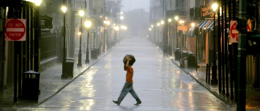 Das French Quarter in New Orleans nach dem Hurrikan Katrina im Jahr 2005