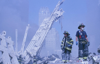 Rauch und Staub in Manhattan nach den Terroranschlägen auf das World Trade Center in New York. Foto: New York City Police/epa ABC NEWS / HO/dpa