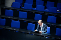 Olaf Scholz, möglicher nächster Kanzler. Geht die Regierungsbildung mit KI schneller? Foto: dpa