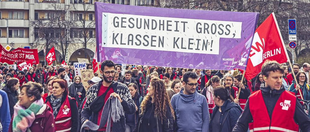 Lehrerstreik in Berlin am 22. März 2023.