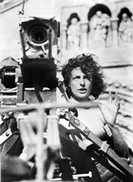 Die NS-Filmemacherin Leni Riefenstahl während der Dreharbeiten zu "Olympia" 1936 in Berlin. Foto: AFP