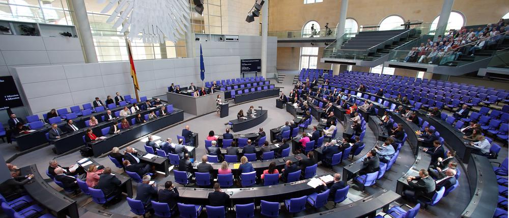 Parlamentarier im Deutschen Bundestag.