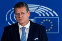 EU-Vizekommissionspräsident Maros Sefcovic 2019 in Brüssel. Foto: Kenzo TRIBOUILLARD / AFP 