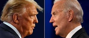 Wieder Konkurrenten: Ex-Präsidenten Donald Trump und US-Präsident Joe Biden (Archivbilder von 2020). 