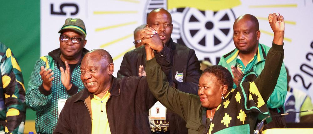 Cyril Ramaphosa nach seiner Wiederwahl zum ANC-Parteivorsitz.