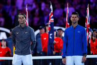 Rafael Nadal (l.) und Novak Djokovic standen sich 2019 im Finale gegenüber. Der Spanier würde aktuell lieber über Sport sprechen. Foto: Imago