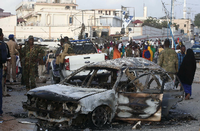 Szene nach einen Bombenanschlag in der somalischen Hauptstadt Mogadischu vom 27. Februar. Foto: REUTERS