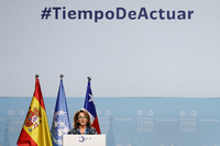 Spaniens Umweltministerin Teresa Ribera bei der Weltklimakonferenz in Madrid. Foto: imago images/Agencia EFE